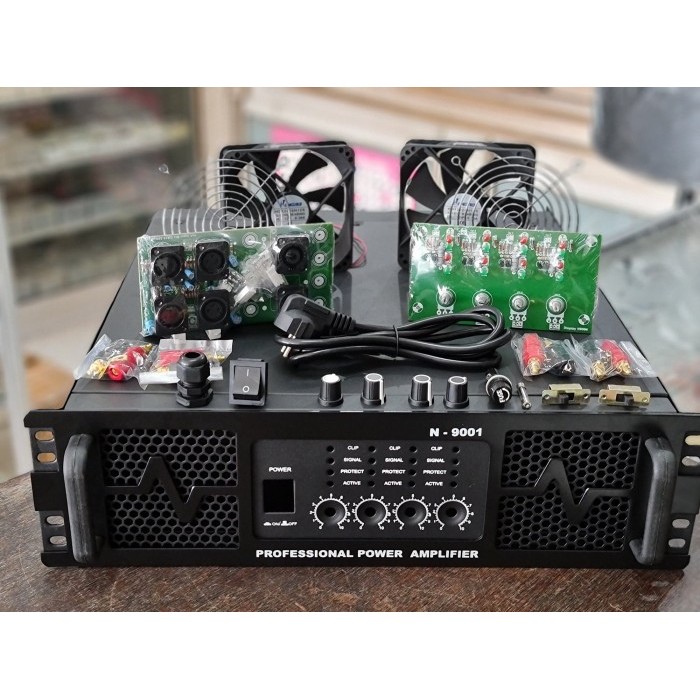 Box Power Amplifier N9001 4ch 3u Komplit Aksesoris