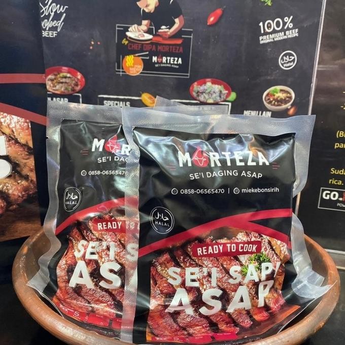 

Sei sapi asap Morteza lengkap 3 varian sambal