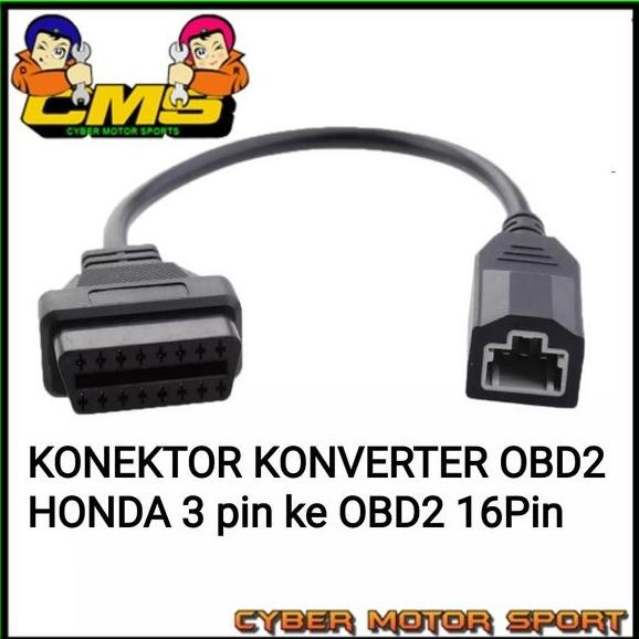 Kabel Scanner Mobil Honda Konverter Obd2 16Pin Ke 3Pin Lama. Obd2 Hond