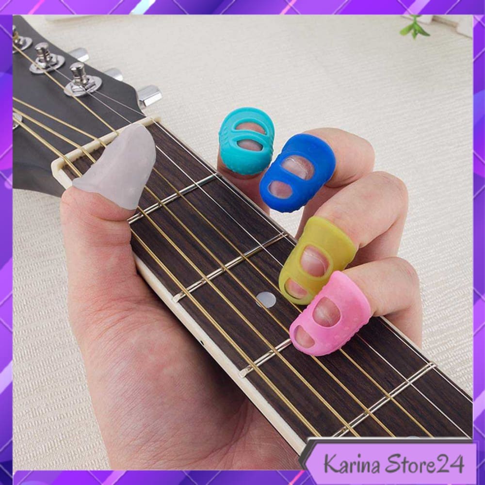 PELINDUNG JARI GITAR SILICONE FINGERTIP PROTECTOR 5 PCS - DLW-05