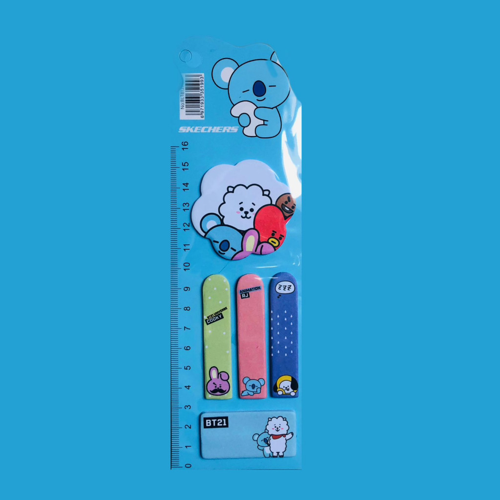 

MURAH STICKY NOTES MEMO RULER UNICORN / BT21 LABEL PENANDA PEMBATAS HALAMAN BUKU CANTIK PREMIUM