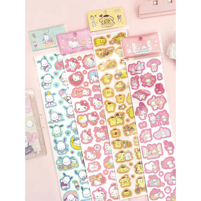 

MURAH ST02 STICKER GLITTER SANRIO HOLOGRAM LUCU POCHACCO POMPOMPURIN MELODY KITTY PREMIUM