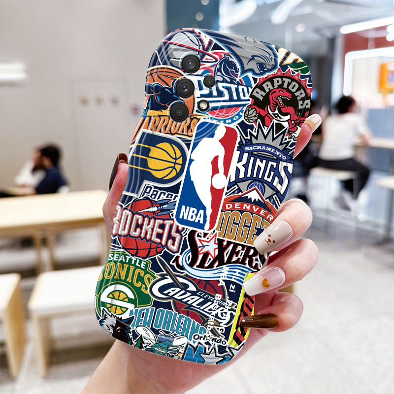 Casing Hp Untuk Samsung Galaxy A32 4G Case HP ikon bola basket casing pelindung Softcase ponsel terb