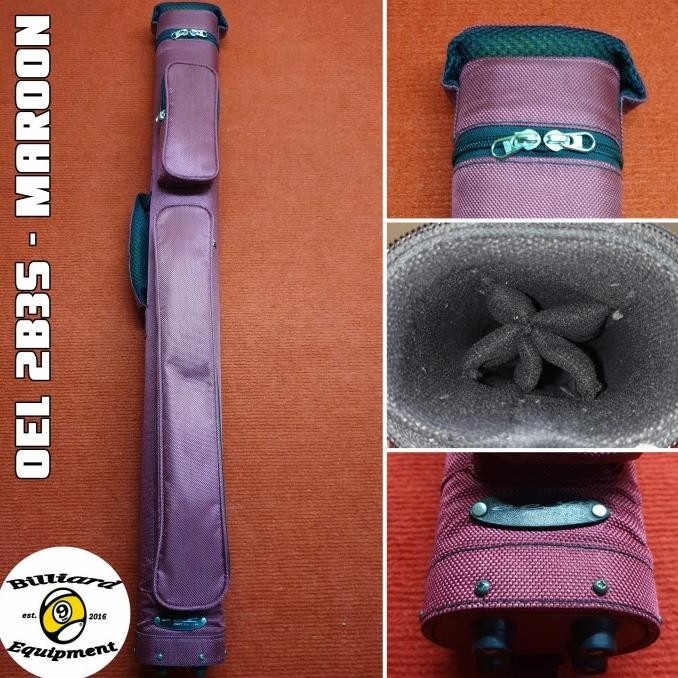 Masih Oel Custom Case 2X3 - Maroon | Tas Billiard | Cue Case Billiard