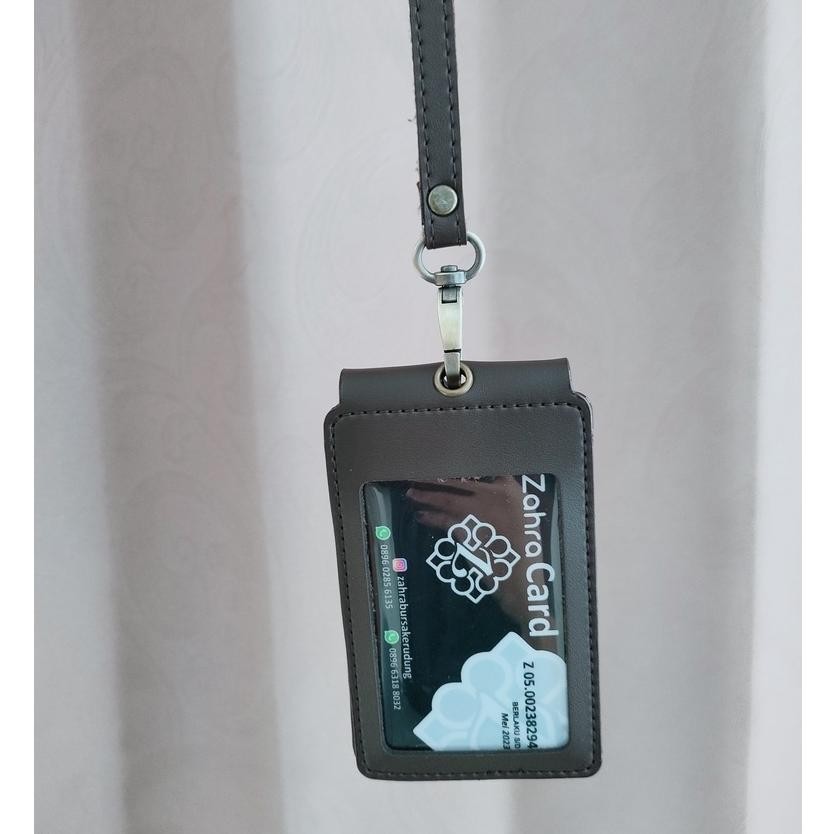 

Paling Laris! Id Card name tag kulit Holder Double Flip Magnet Terbaru kekinian Premium