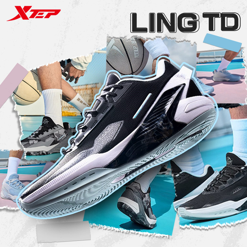 【xtep】LING-TD | Sepatu Basket PG sepatu olahraga tahan aus berpotongan rendah |XZgzus29|