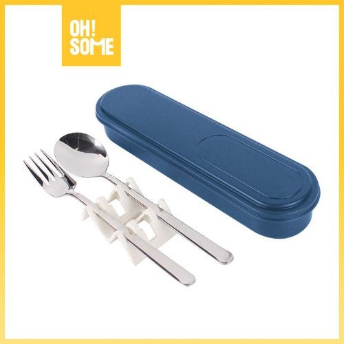 [READYYY] OHSOME - Alba Sol Cutlery Set (Dark Blue)/fork+spoon/