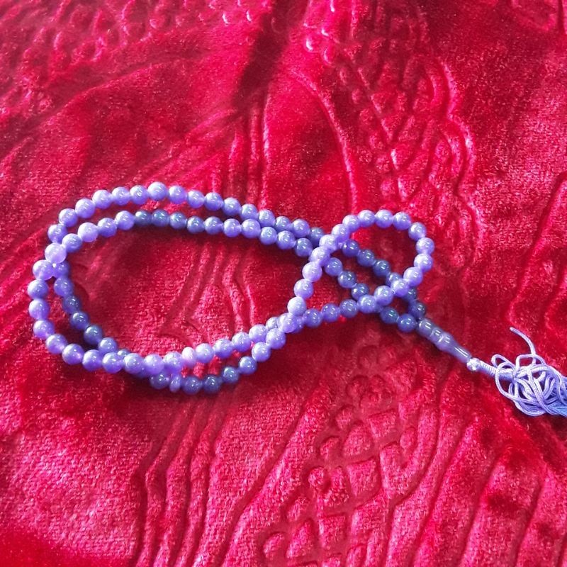 tasbih batu kecubung 99 butir tasbih kecubung panjang