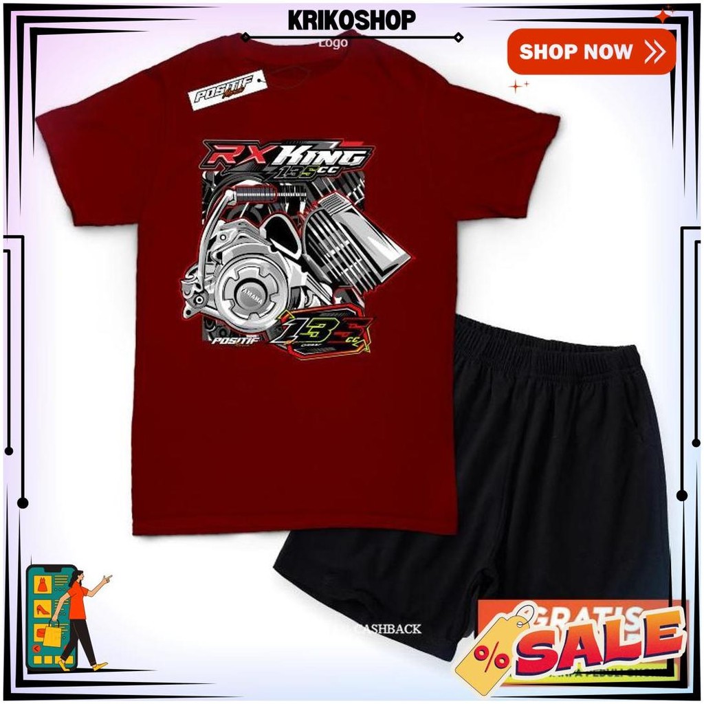 Baju Kaos Anak Motor Mesin Rx King Racing | Positif Merch Bg Cod