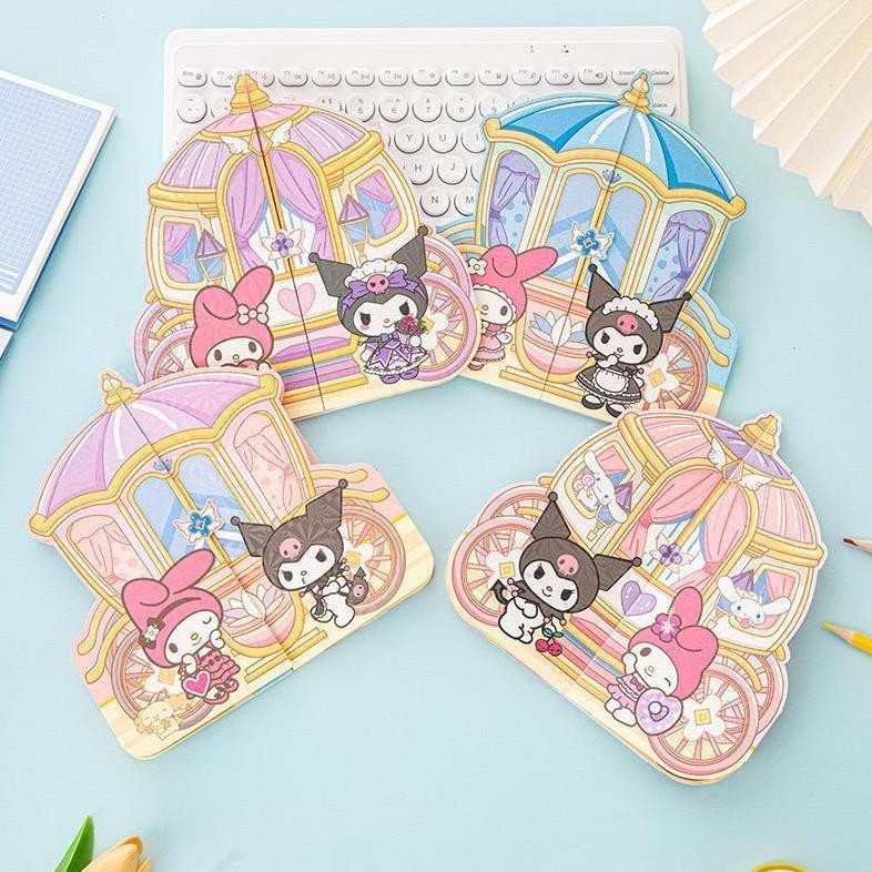 

MAINAN BUKU STICKER KARAKTER SANRIO / STICKER EDUKASI DIY ANAK DRESS UP WARDROBE SANRIO KUROMI MELODY