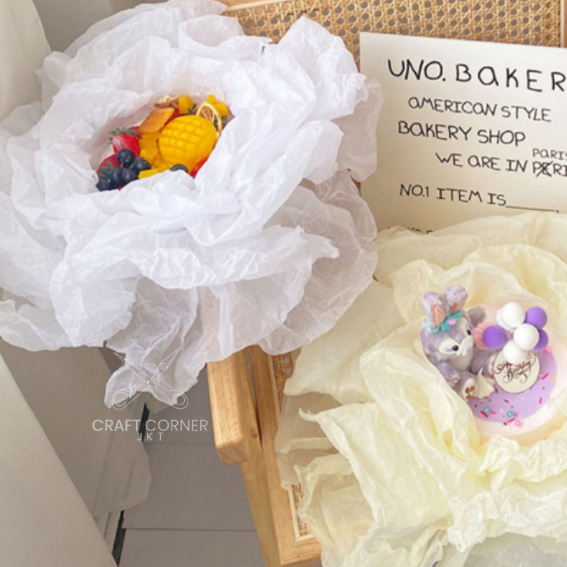 

[PACK] Kertas doorslab crinkle 50*70CM / Cello Florist Buket Bunga / Kertas Tisu Kado