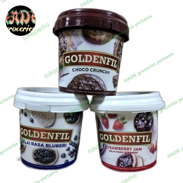 

Bya - Goldenfil Fruit Jam 1Kg Choco Crunchy Spread Blueberry Strawberry