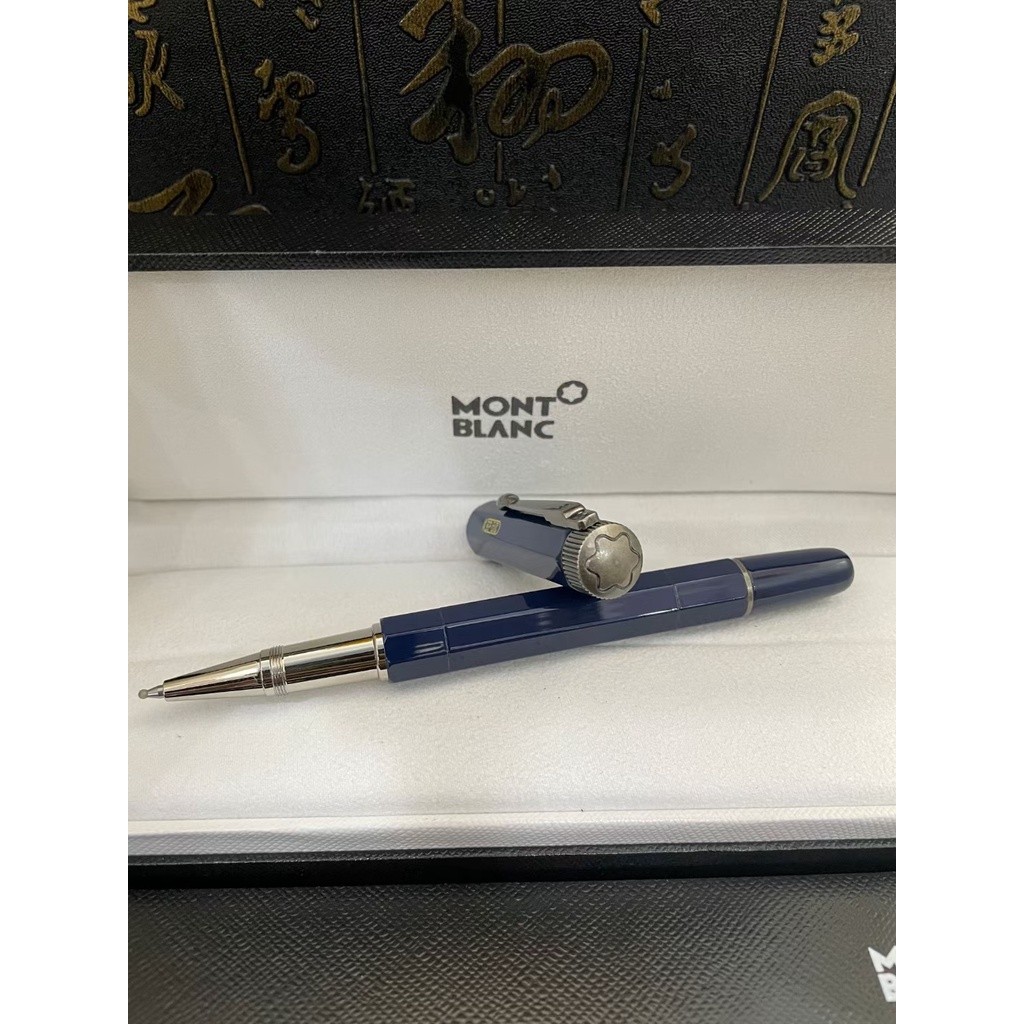 

Mont Mesir Gaya Khusus Warna Biru Perak Trim Roller/Air Mancur/Ballpoint Perlengkapan Kantor Sekolah untuk Pena Hadiah |C3010D79|