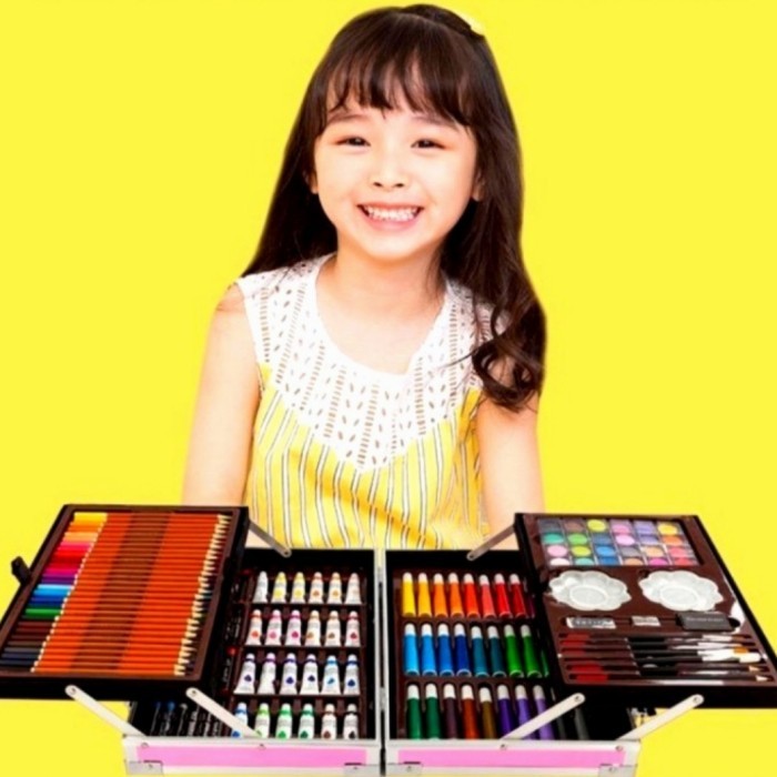 

Kado Hadiah Terbaik Anak Crayon Set Lengkap Koper Premium 145pcs Mewah