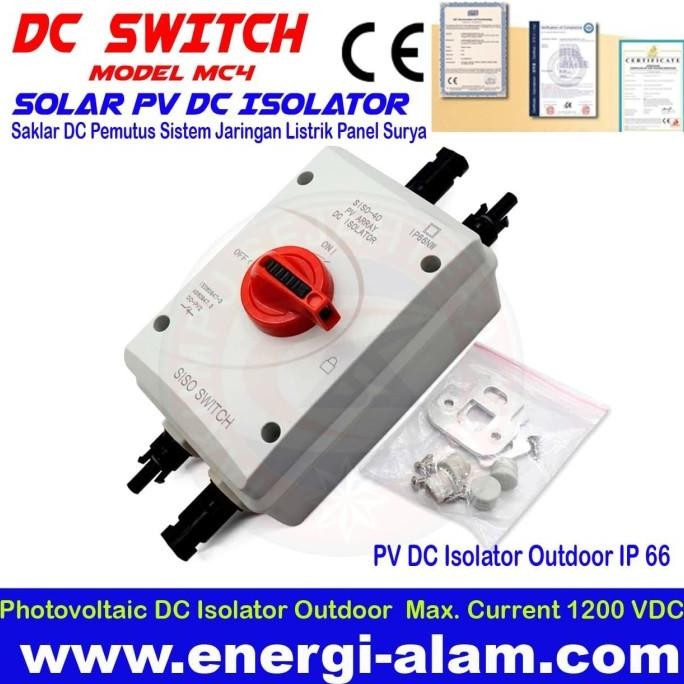 Saklar Panel Surya 1200VDC - DC PV Isolator Outdoor Box IP66 with MC4