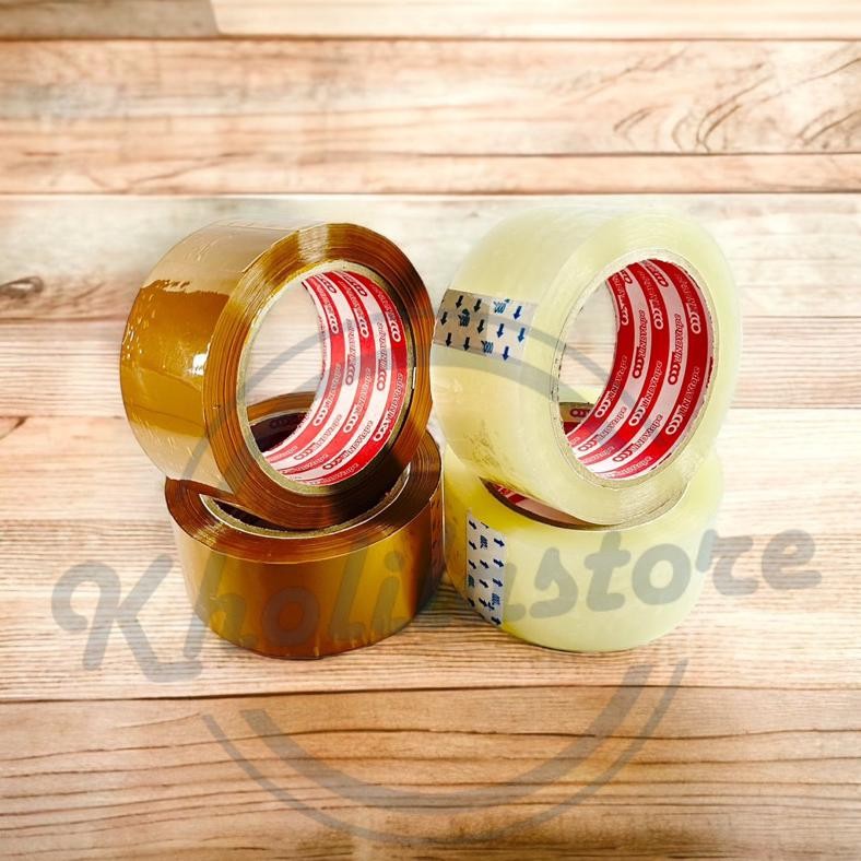 

Lakban Bening Coklat Lindy 100 yard x 48mm yang laris