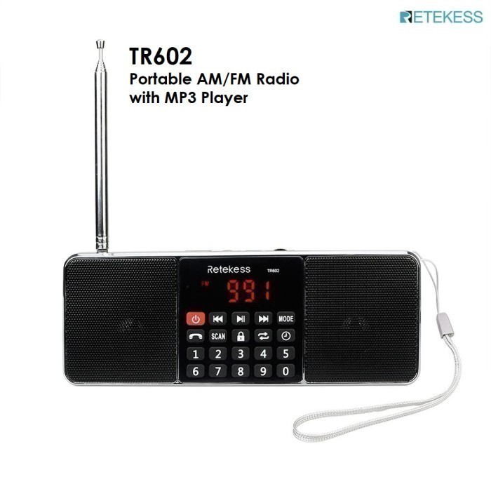 Promo Retekess Tr602 - Portable Am Fm Digital Radio With Mp3 Player