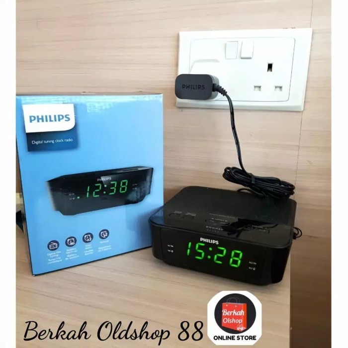 Terbaru Philips Digital Tunning Alarm Clock Aj-3116 Fm Radio
