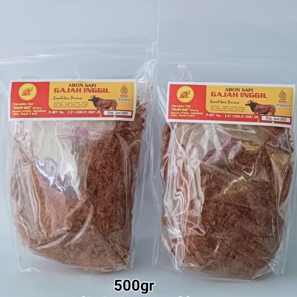 

Abon Sapi Gajah Inggil Setengah Kg/ 500Gram Manis Boyolali