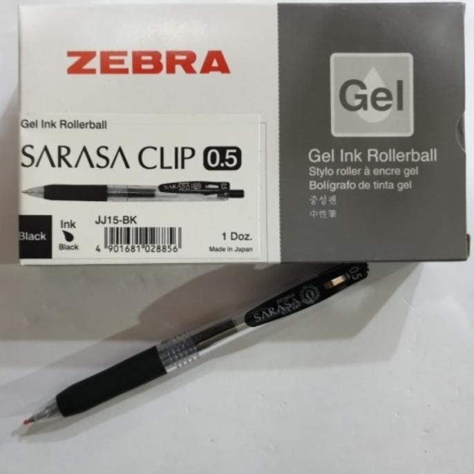 

Pulpen Ballpoint pen Zebra Sarasa Clip Gel 0,5 Hitam harga satu lusin