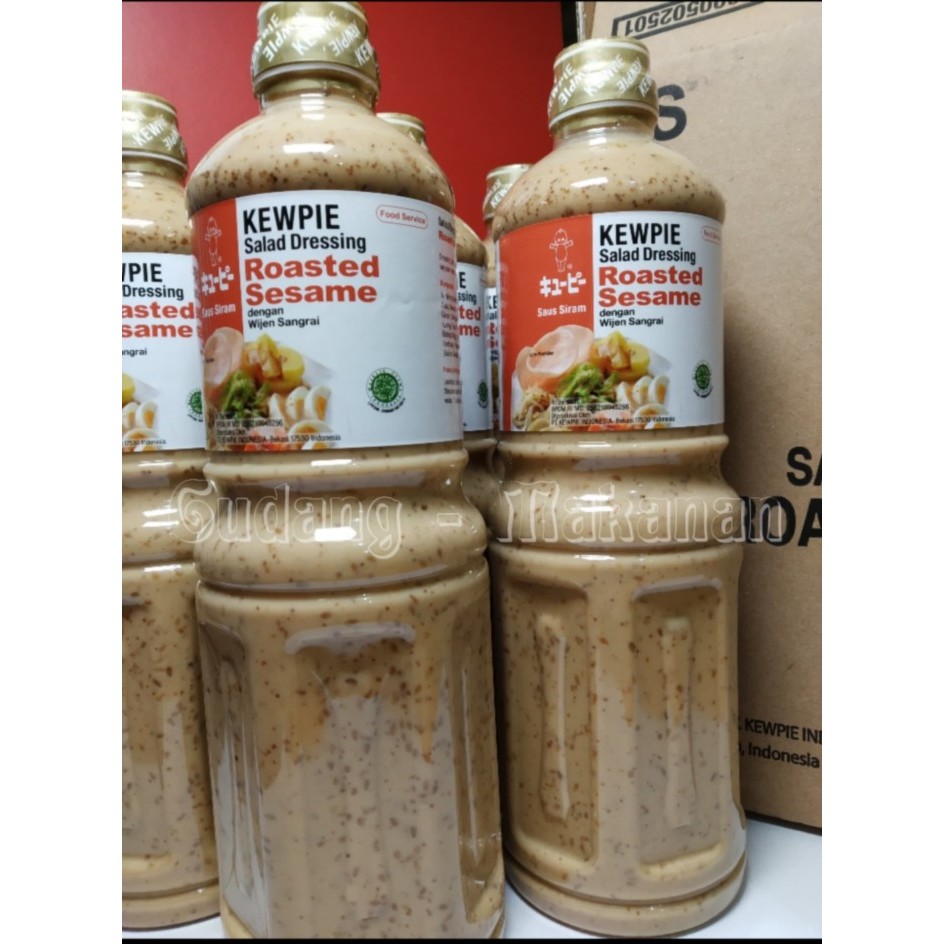 

Ready Kewpie Salad Dressing Roasted Sesame 1 Liter / Saus Wijen