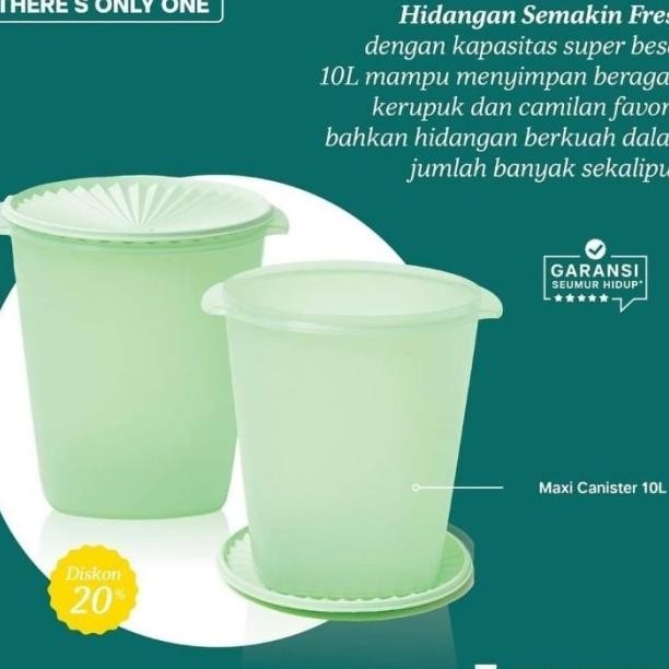 Toples Krupuk Tupperware Tall Canister Giant Canister 10Ltr (1Pcs)