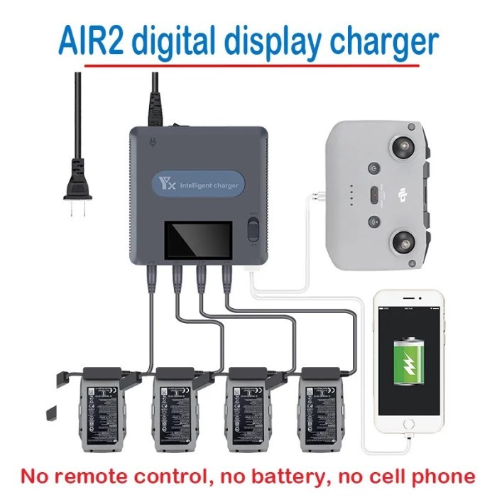 ala Charger DJI Mavic Air 2 DJI Air 2s Baterai Battery YX Charging Hub