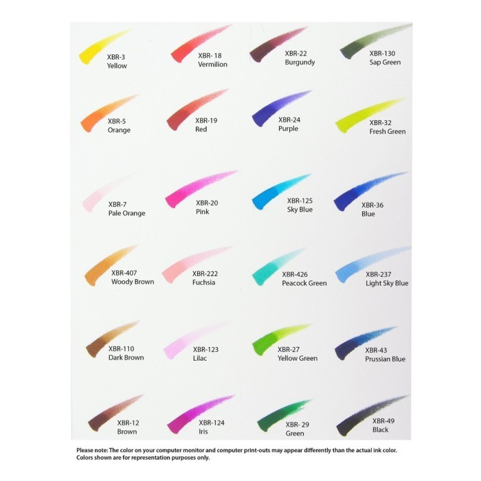 

T E R B A R U New Sakura Koi Coloring Brush Pen - 24 Color Set