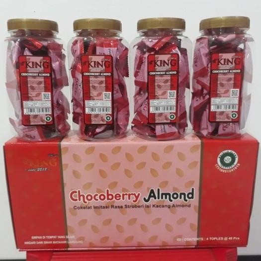

D'King Bonibol Coklat Kacang Almond & Chocoberry Per Dus Isi 4 Toples