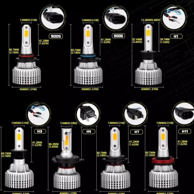 NOVSIGHT LAMPU LED MOBIL KUNING 3000K H1 H3 H8 H11 H16 HB3 HB4 SMD