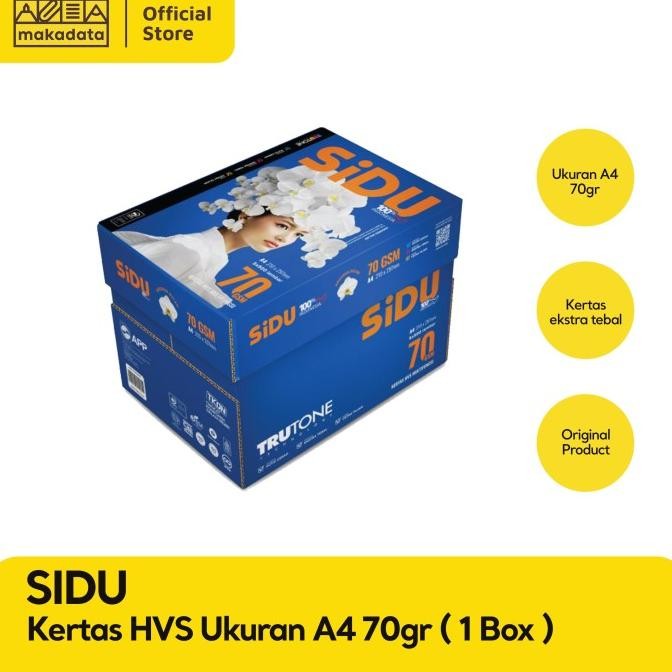 

KERTAS HVS | PRINT | FOTOCOPY SIDU A4 70 GRAM (1BOX)