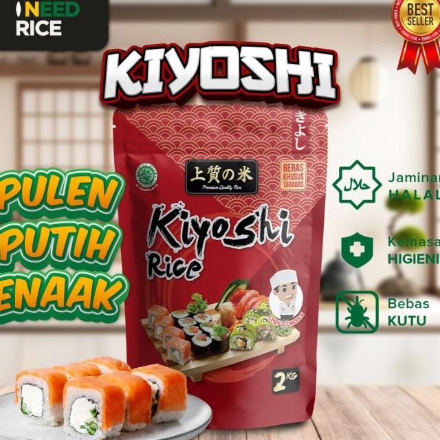 

Beras Jepang Kiyoshi 2Kg- Halal-Lengket Cocok Untuk Sushi