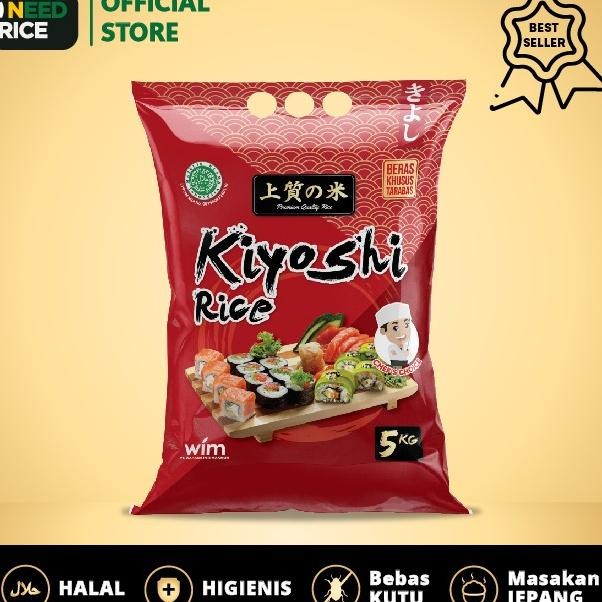 

Beras Jepang Kiyoshi 5Kg- Halal-Lengket Cocok Untuk Sushi
