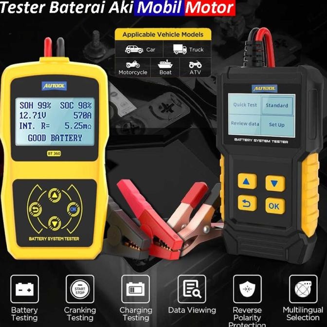 TERBARU - Alat Test Aki Accu Digital Tester Baterai Voltmeter Analyzer
