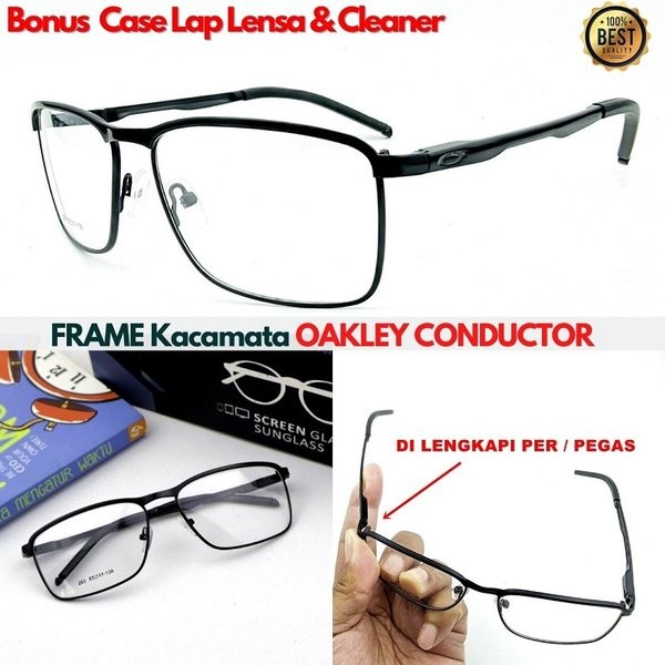 Frame Kacamata Pria Sporty FULL Aloy Titanium OX Conductor Bisa Dengan Lensa Normal Minus Baca