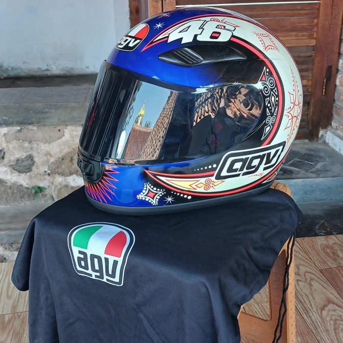 HELM AGV GP1 DARKFLAT BONUS SARUNG AGV