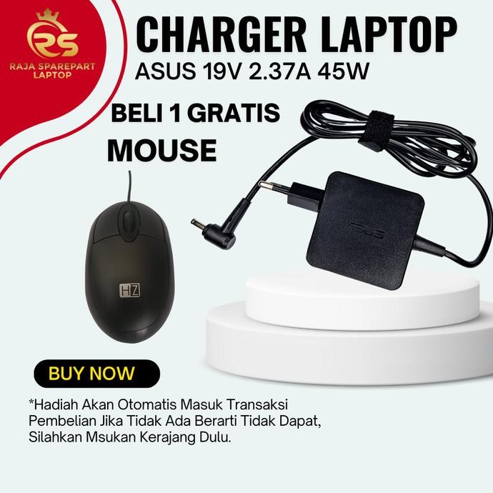 Baru Adaptor Charger Ori Laptop Asus X441 X441U X441Uv X441Ua 2.37A 4 Promo