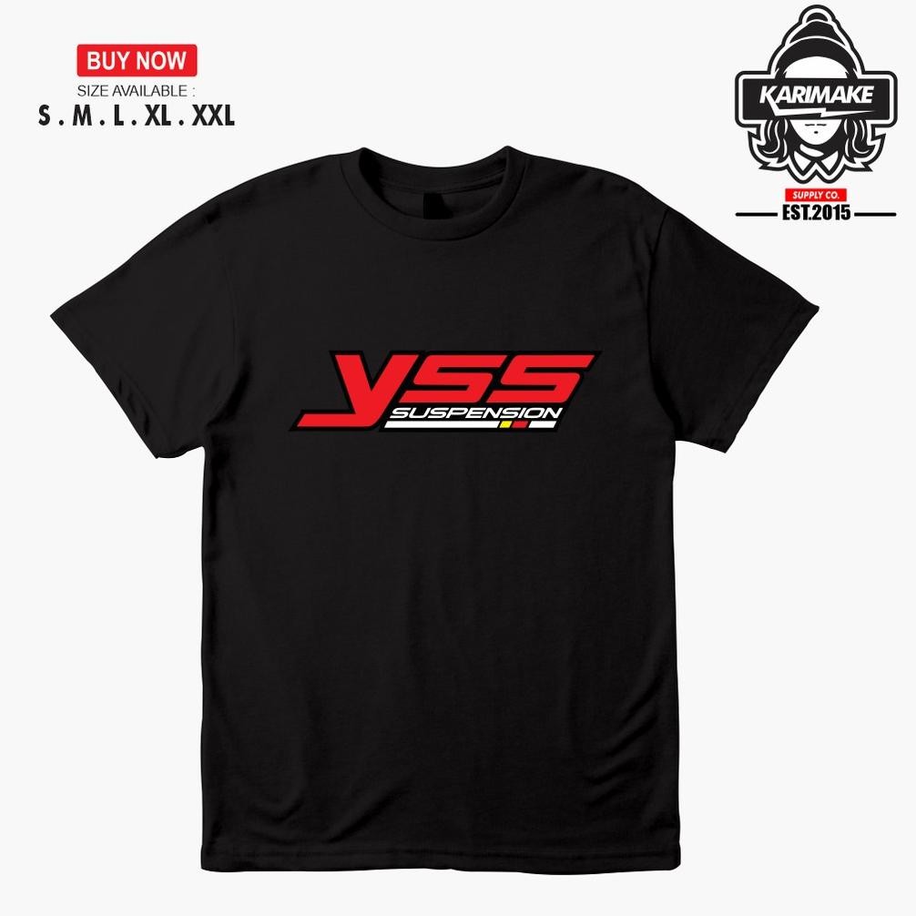 Limited Karimake T-Shirt Racing Yss Suspension Logo Kaos Otomotif