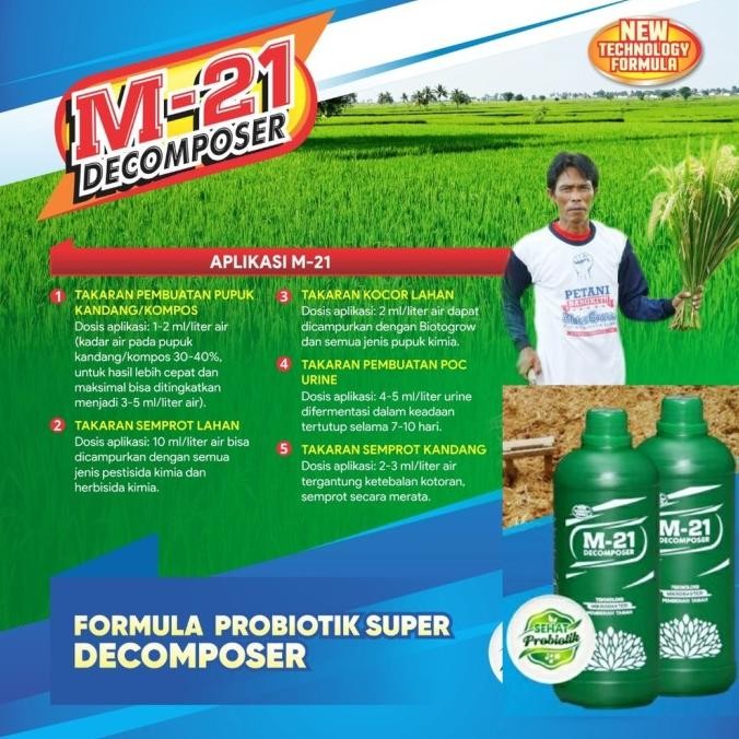 M21 Dekomposer Pupuk Organik Cair Decomposer Pembenah Penyubur Tanah [terbaik]