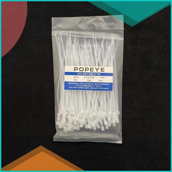 

Cable Ties 100 mm / Kabel Ties / Pengikat Kabel / Cable Tis 10cm 140B