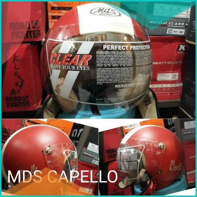 kaca helm mds capello pelangi anti silau 140BZ4 limited stock