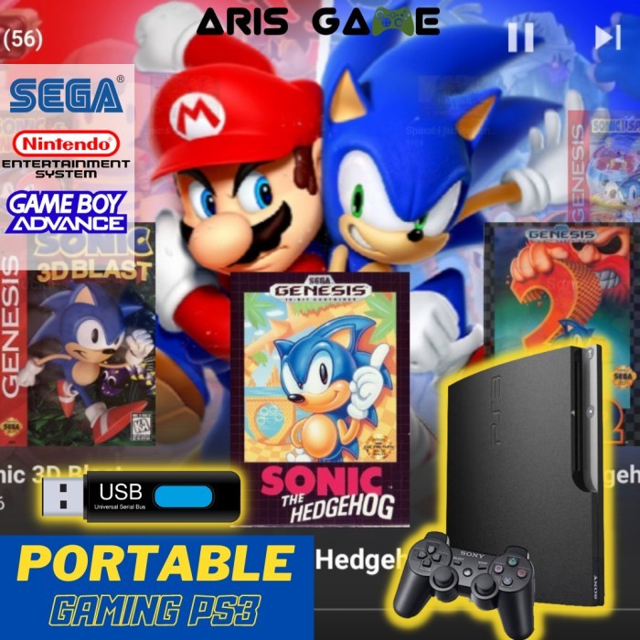 GAME RETRO SEGA, NES, GAME BOY MAIN DI PS3 FULL1000 GAME PS3 GAME