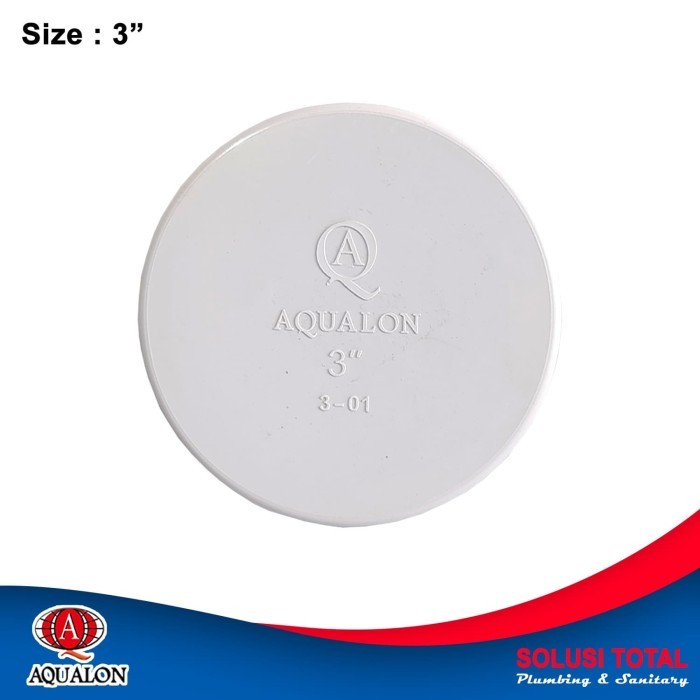 Dop Cap Tutup Pipa PVC Putih 3" 3 Inch AQUALON HIDROPONIK