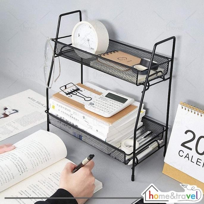 

DESK ORGANIZER RAK BUKU MEJA TEMPAT PENYIMPANAN ALAT TULIS STATIONERY FILE BOX ATK 2410T