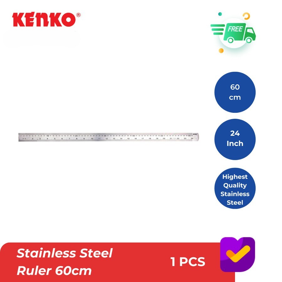 

Penggaris Besi Kenko 60cm / Stainless Steel Ruler