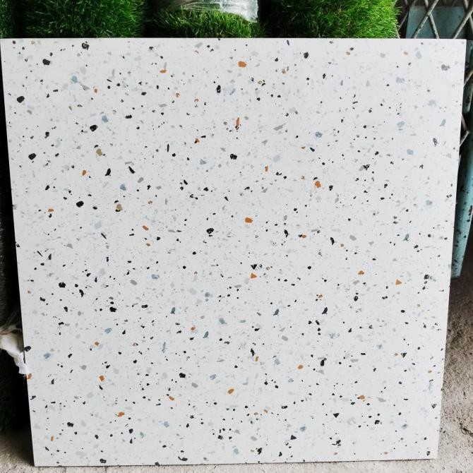 Granit 60x60 motif terazo (doff-mate)/ granit terasso/ granit trazo/ granit terazzo/ granit lantai/ 