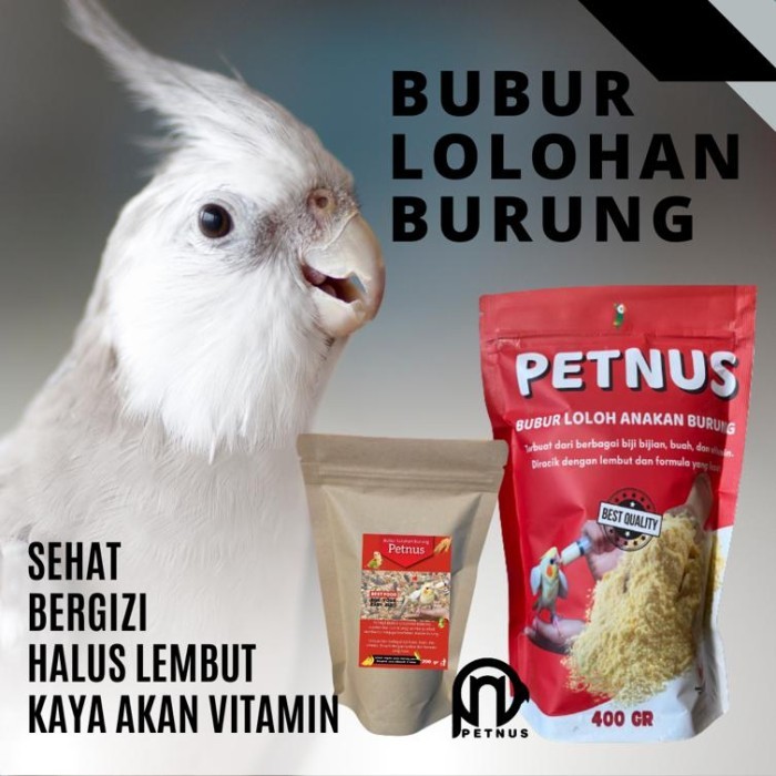 PAKAN BUBUR LOLOHAN BURUNG PARROT FALK COCKATIEL PARKIT