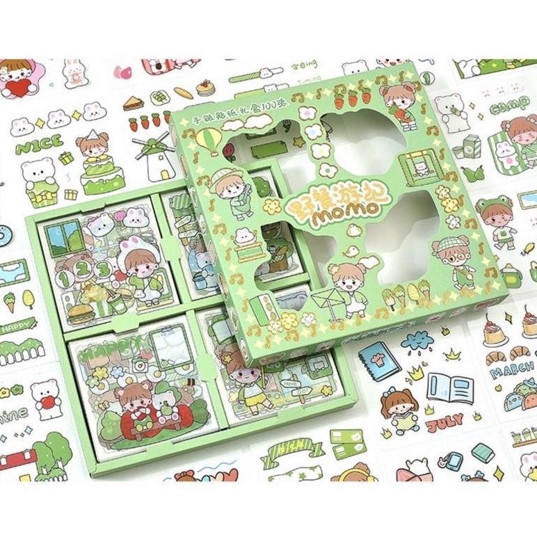

Fgh-56 100 Lembar Stiker Motif Kartun Korea Lucu Anti Air Dekorasi Handbook Scrapbook Diy P54