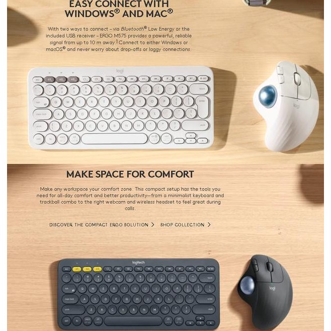 M570 2.4G Wireless Gang Mouse Optical Traball Ergonoc