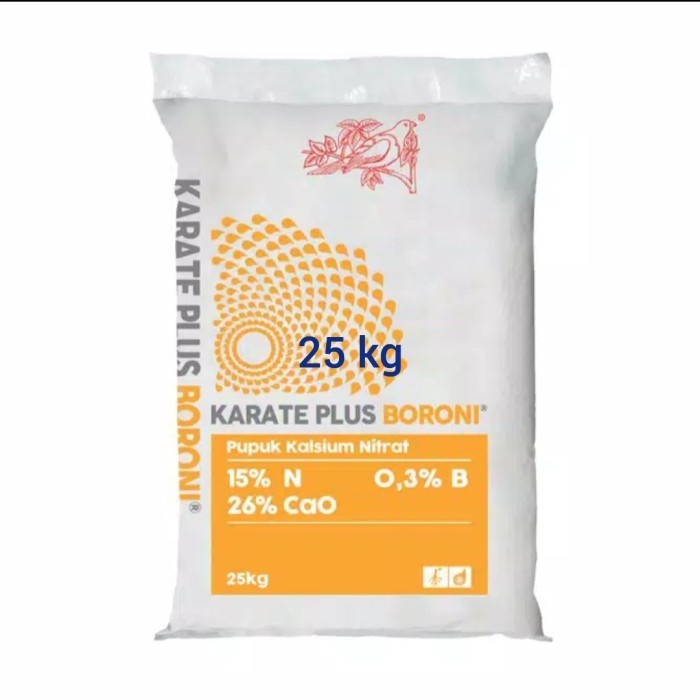 New pupuk Meroke Karate plus Boroni 25 kg, pupuk Boron kalsium nitrat